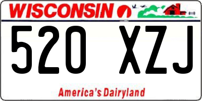 WI license plate 520XZJ