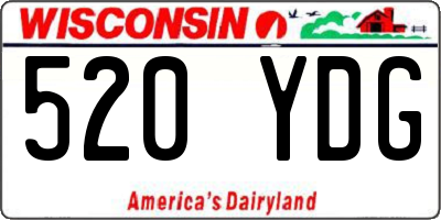 WI license plate 520YDG