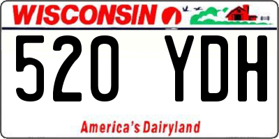 WI license plate 520YDH