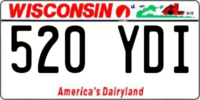 WI license plate 520YDI