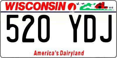 WI license plate 520YDJ