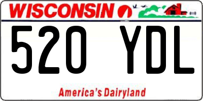 WI license plate 520YDL