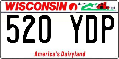 WI license plate 520YDP