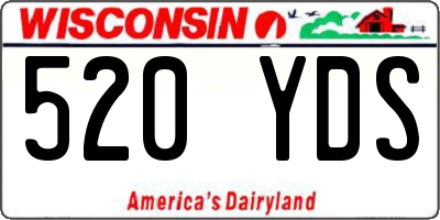 WI license plate 520YDS