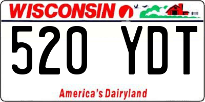WI license plate 520YDT