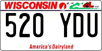 WI license plate 520YDU