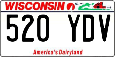 WI license plate 520YDV