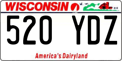 WI license plate 520YDZ