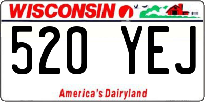 WI license plate 520YEJ