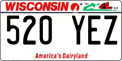 WI license plate 520YEZ