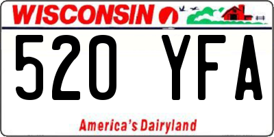 WI license plate 520YFA