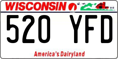 WI license plate 520YFD