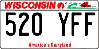 WI license plate 520YFF