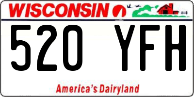 WI license plate 520YFH