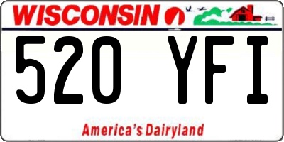 WI license plate 520YFI
