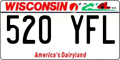 WI license plate 520YFL
