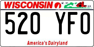 WI license plate 520YFO