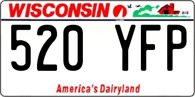 WI license plate 520YFP