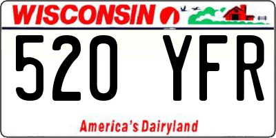 WI license plate 520YFR