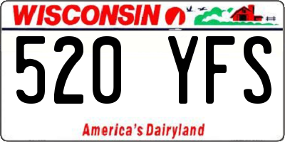 WI license plate 520YFS