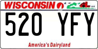 WI license plate 520YFY