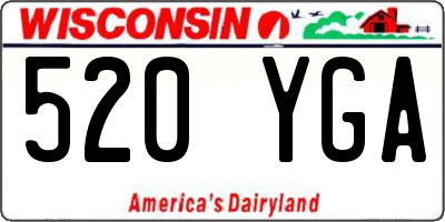 WI license plate 520YGA