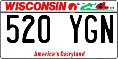 WI license plate 520YGN