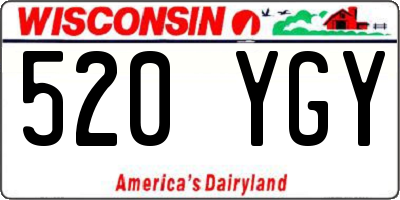 WI license plate 520YGY