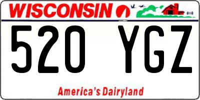 WI license plate 520YGZ