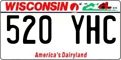 WI license plate 520YHC