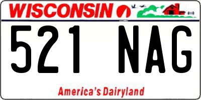 WI license plate 521NAG