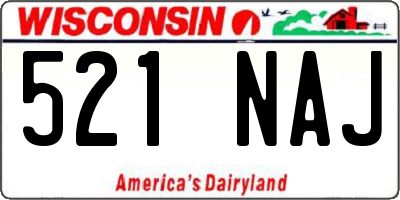 WI license plate 521NAJ