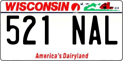 WI license plate 521NAL