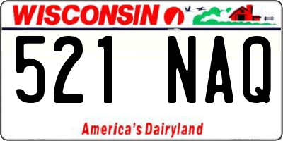 WI license plate 521NAQ