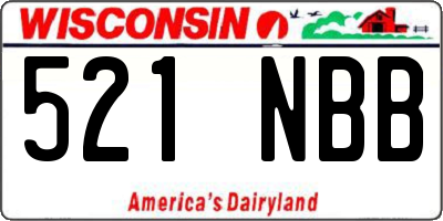 WI license plate 521NBB