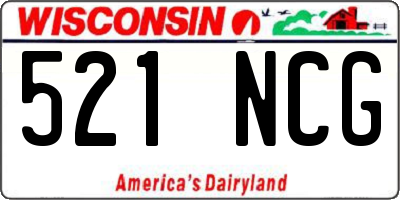 WI license plate 521NCG