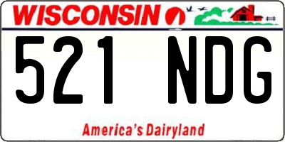 WI license plate 521NDG