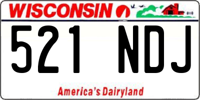 WI license plate 521NDJ