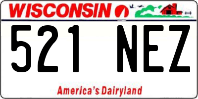 WI license plate 521NEZ