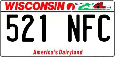 WI license plate 521NFC