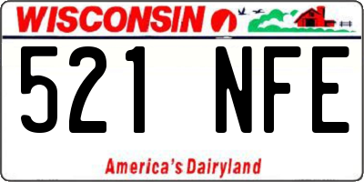 WI license plate 521NFE