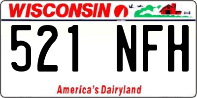 WI license plate 521NFH