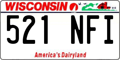 WI license plate 521NFI