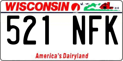 WI license plate 521NFK