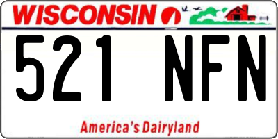 WI license plate 521NFN