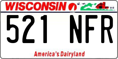 WI license plate 521NFR