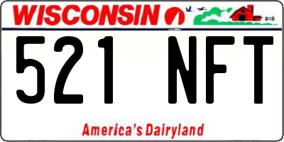 WI license plate 521NFT