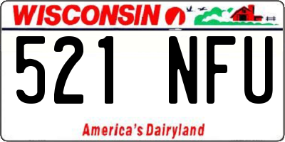 WI license plate 521NFU