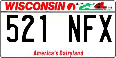 WI license plate 521NFX