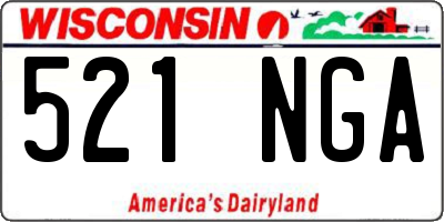 WI license plate 521NGA